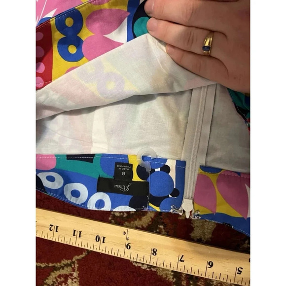 J. Crew Tie-back tulip skirt in colorful Ratti kaleidoscope floral Size 8 - Picture 5 of 8